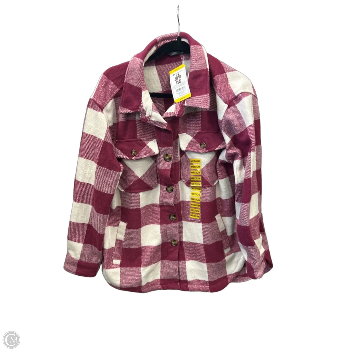 Jacket Shirt By Clothes Mentor In Plaid Pattern, Size: M
