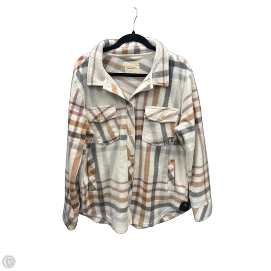 Jacket Shirt By Thread And Supply In Plaid Pattern, Size: M