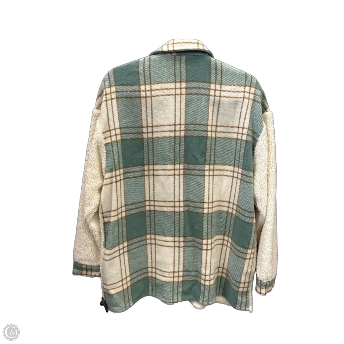 Jacket Shirt By Clothes Mentor In White, Size: M