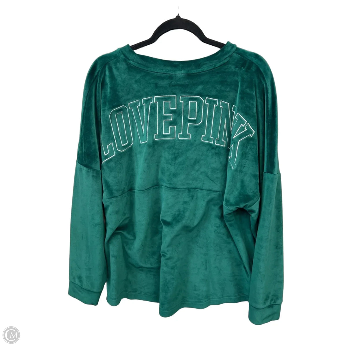 Top Long Sleeve By Pink In Green, Size: M