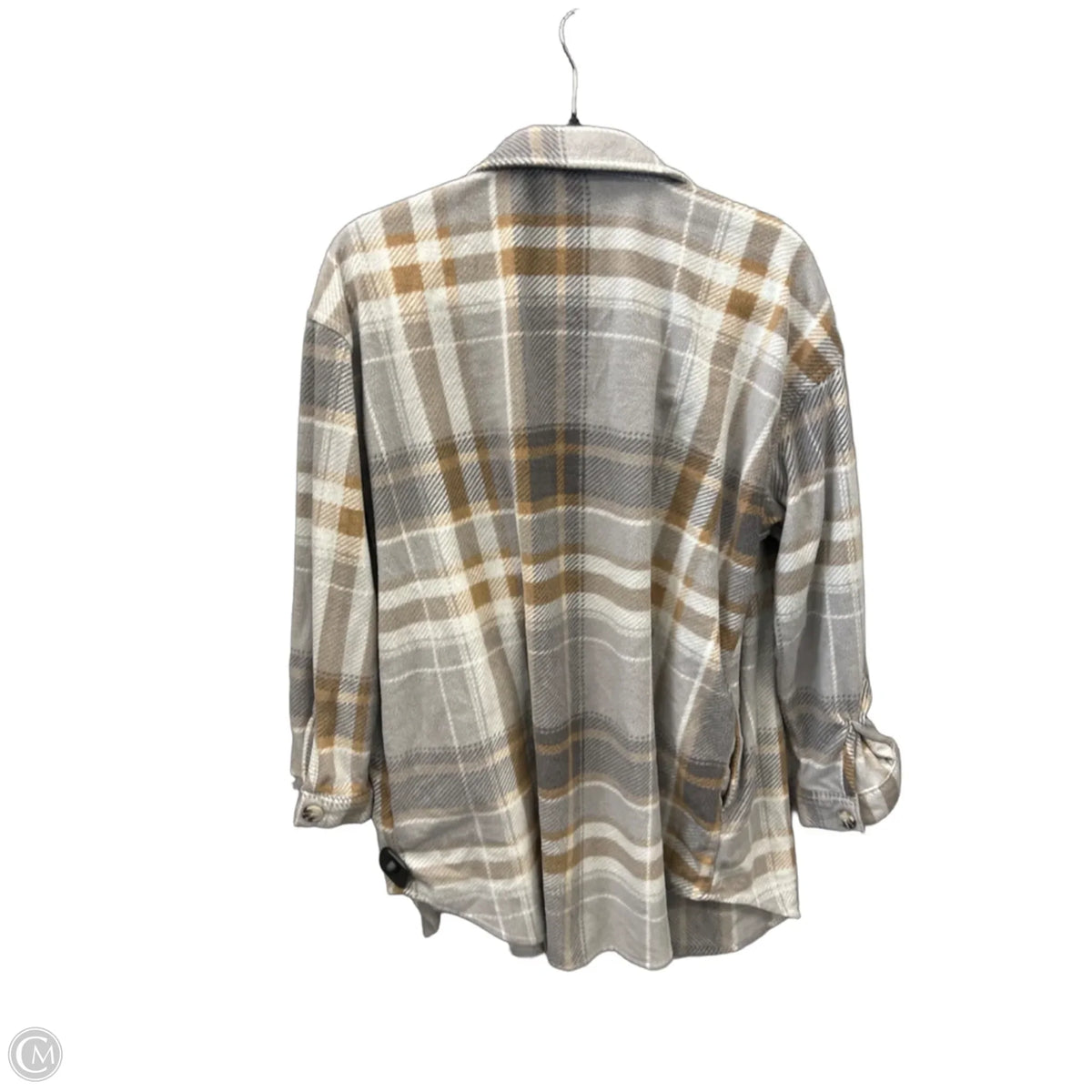 Jacket Shirt By Maurices In Plaid Pattern, Size: L