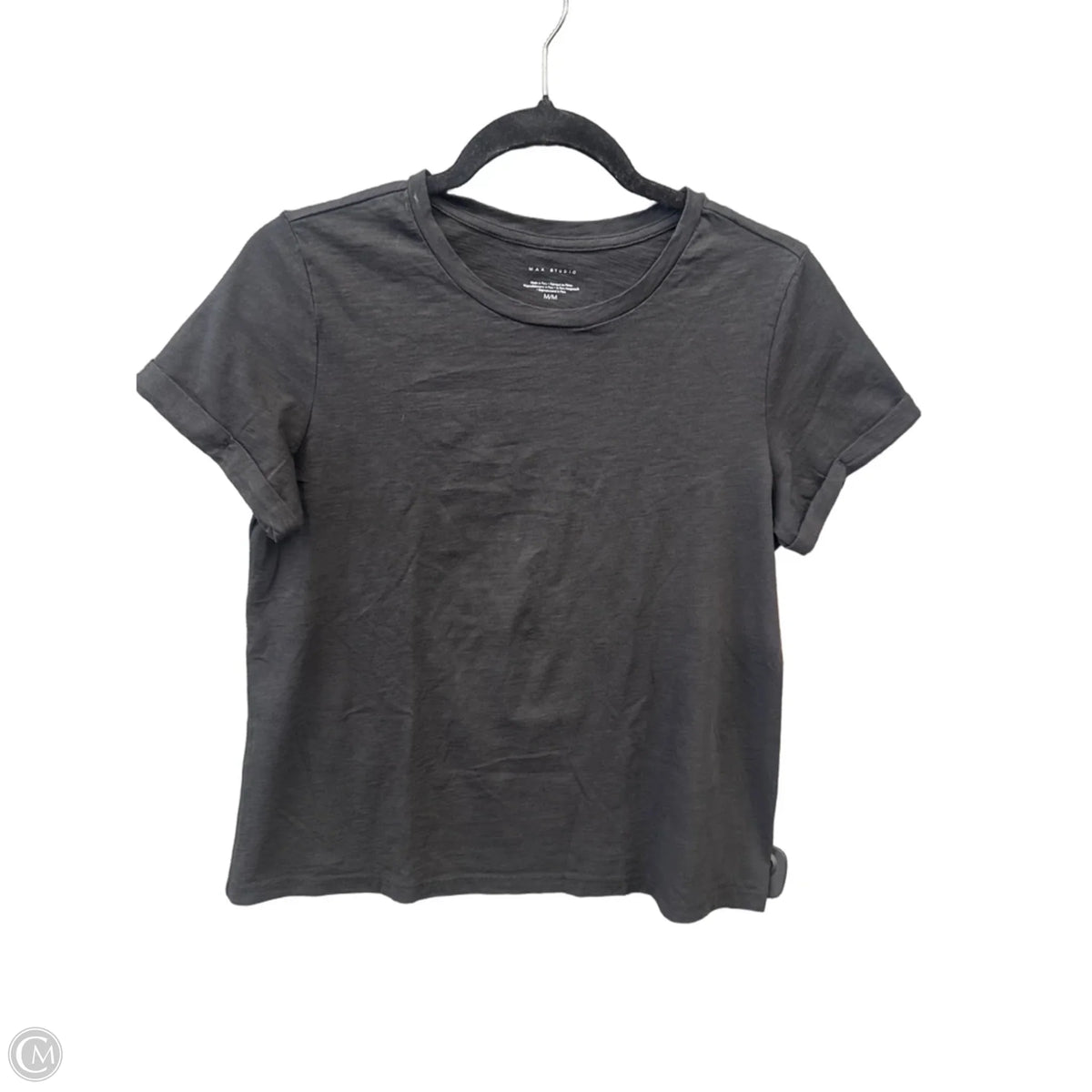 Top Short Sleeve By Max Studio In Black, Size: M