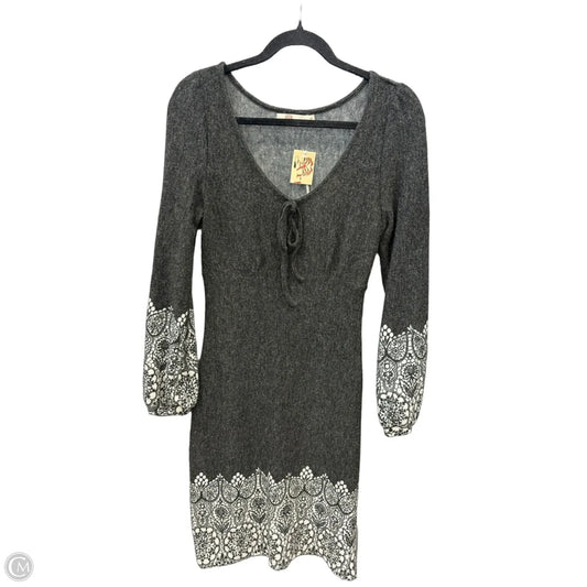 Dress Casual Midi By Aryeh In Grey & White, Size: S
