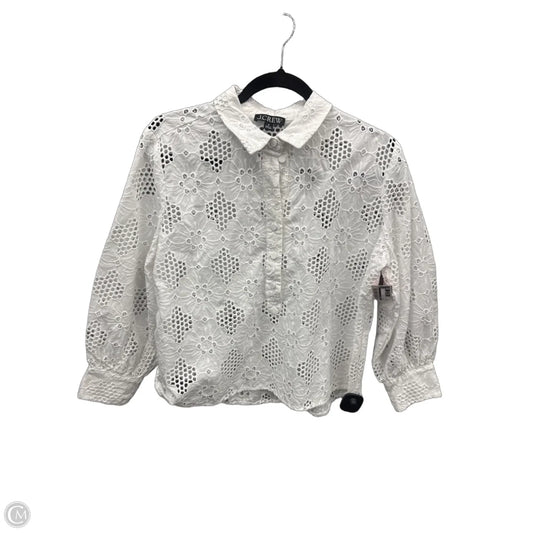 Top Long Sleeve By J. Crew In White, Size: M