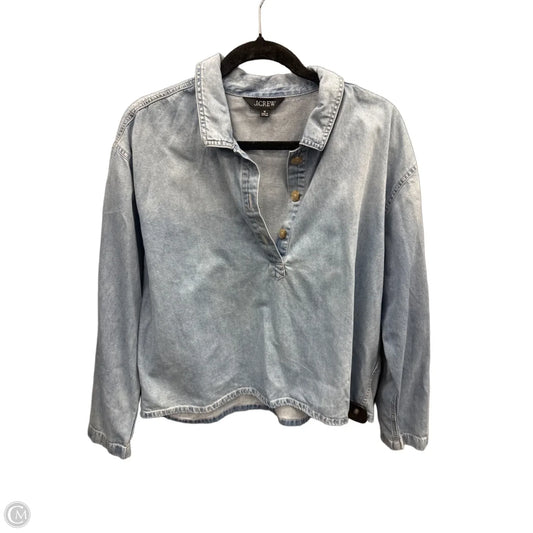 Top Long Sleeve By J. Crew In Blue Denim, Size: M