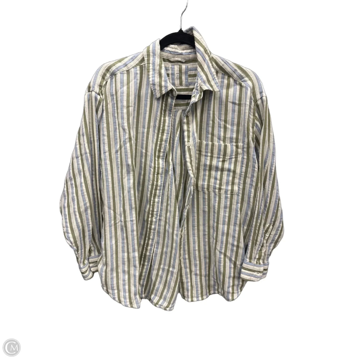 Top Long Sleeve By Aerie In Striped Pattern, Size: Sp