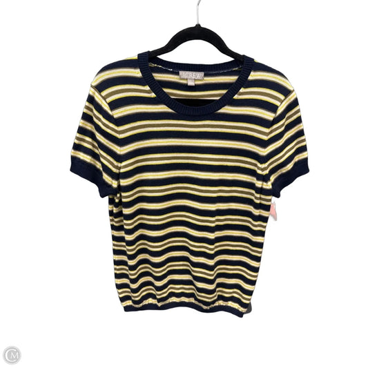 Top Short Sleeve By J. Crew In Striped Pattern, Size: L