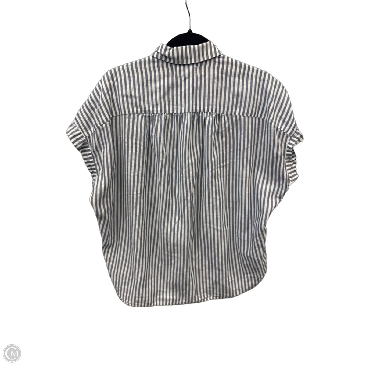 Top Short Sleeve By Madewell In Striped Pattern, Size: S
