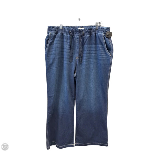 Jeans Wide Leg By Lane Bryant In Blue Denim, Size: 16