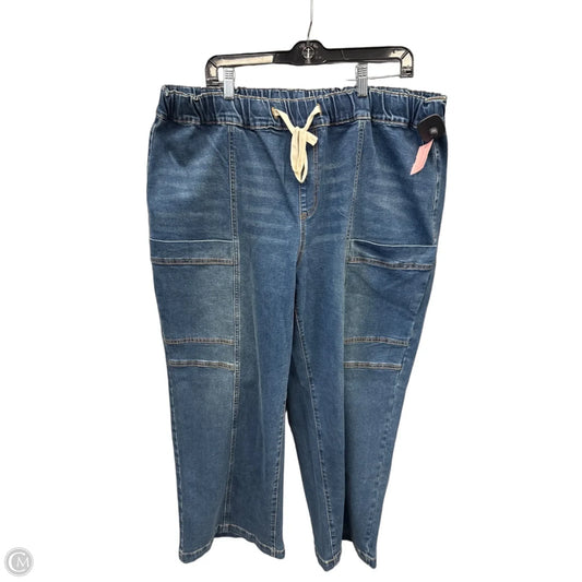 Jeans Wide Leg By Bloomchic In Blue Denim, Size: 20