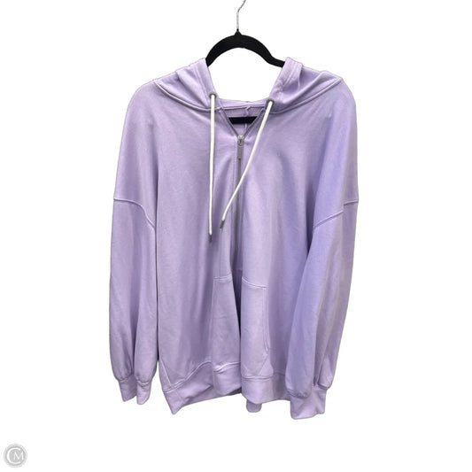 Sweatshirt Hoodie By Lane Bryant In Purple, Size: 3x