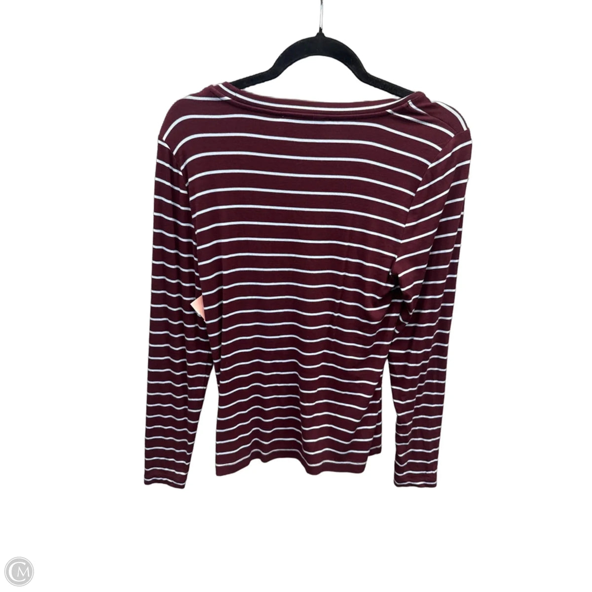 Top Long Sleeve By Loft In Striped Pattern, Size: L