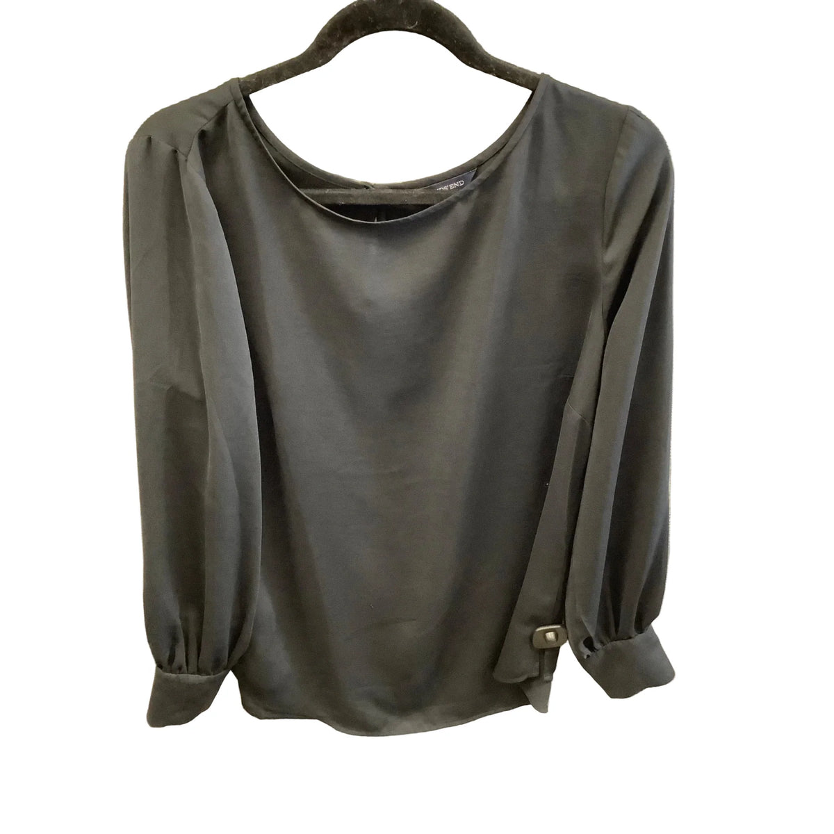 Top Long Sleeve By Lands End In Black, Size: L