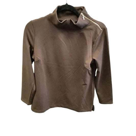 Sweatshirt Collar By Talbots In Brown, Size: Mp