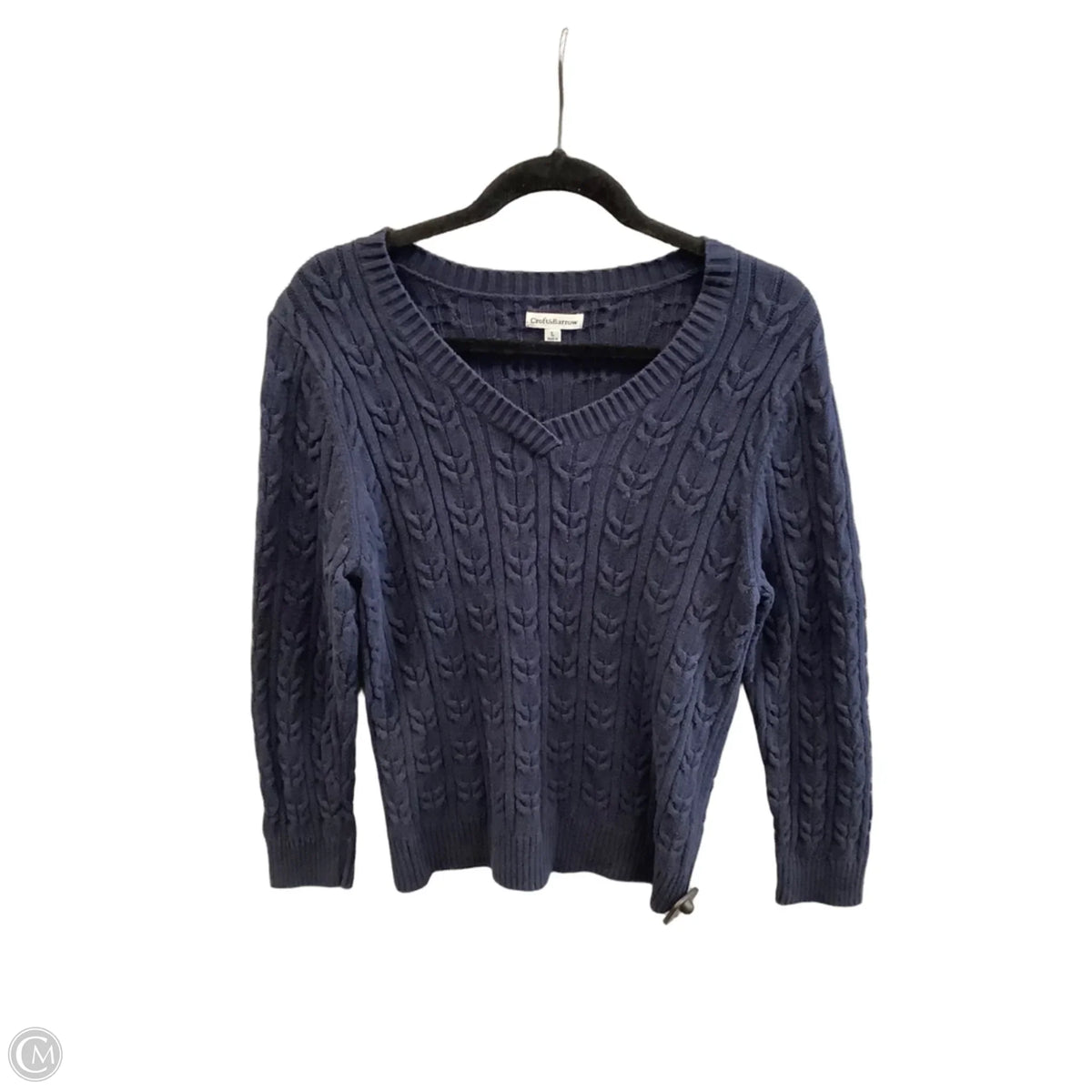 Sweater By Croft And Barrow In Navy, Size: L
