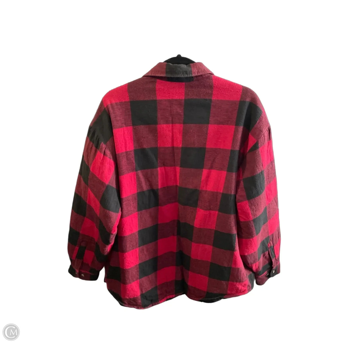 Jacket Puffer & Quilted By David Taylor In Plaid Pattern, Size: L