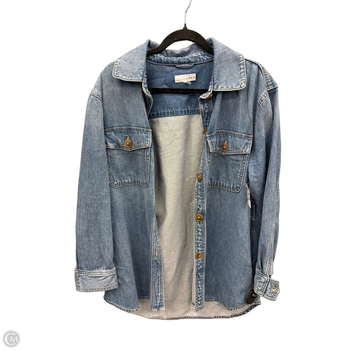 Jacket Denim By Loft In Blue Denim, Size: M