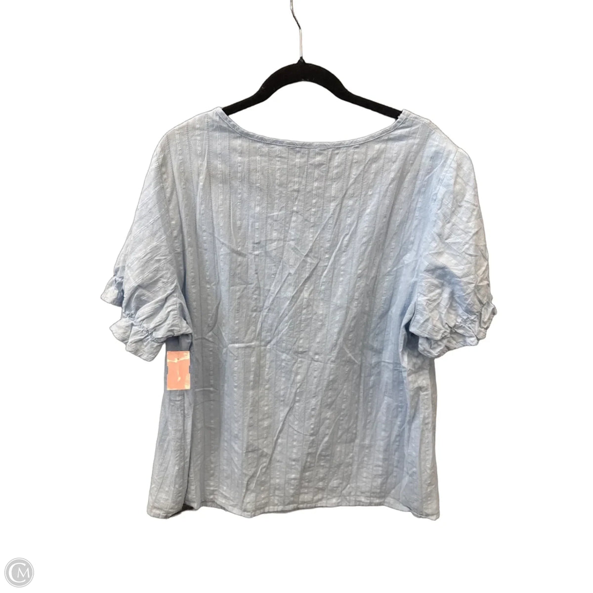 Top Short Sleeve By Bloomchic In Blue, Size: 2x