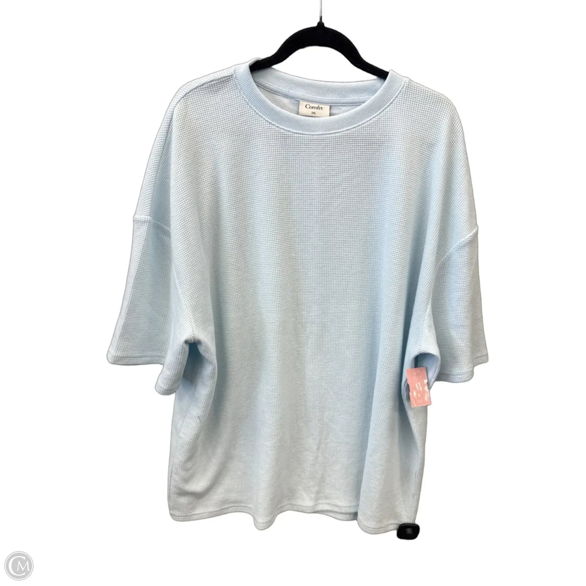 Top Short Sleeve By Comfrt In Blue, Size: 2x