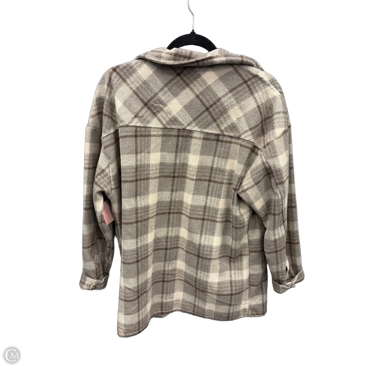 Jacket Shirt By Clothes Mentor In Plaid Pattern, Size: L