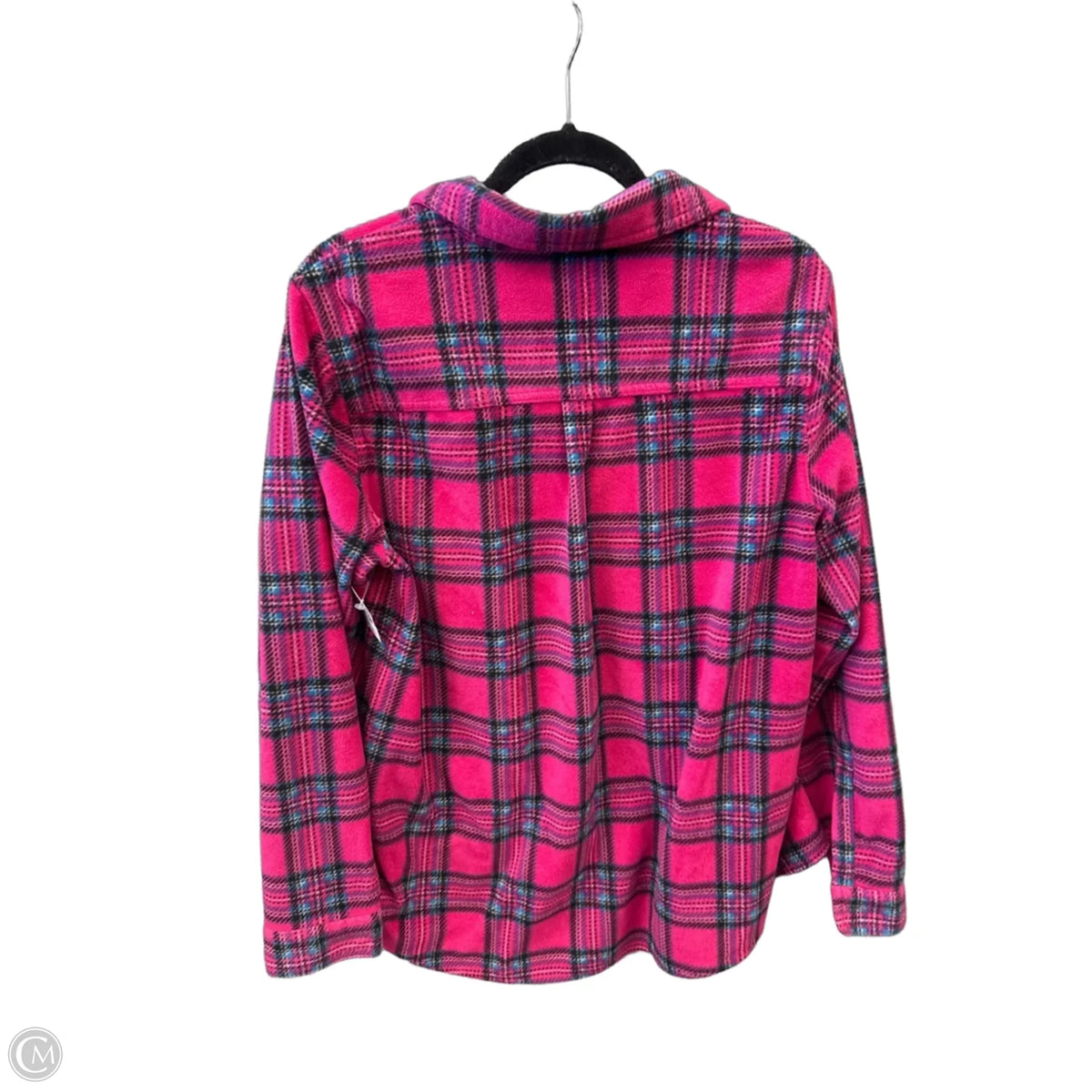 Jacket Shirt By Time And Tru In Plaid Pattern, Size: L