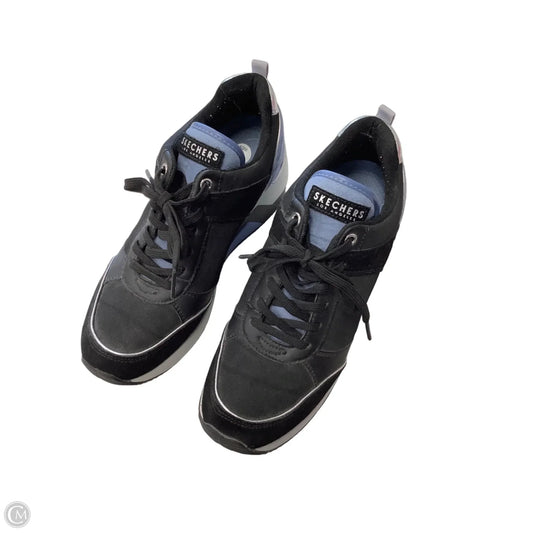 Shoes Sneakers By Skechers In Black & Blue, Size: 7.5
