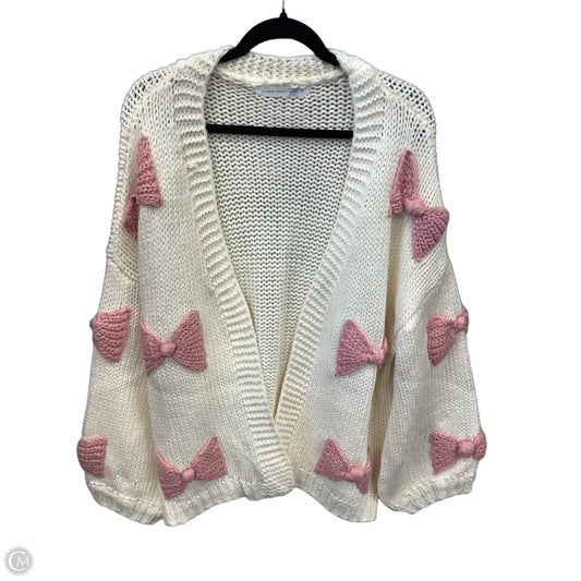 Cardigan By Altard State In Cream & Pink, Size: Xl