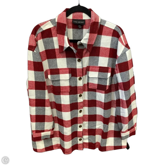 Jacket Shirt By Lane Bryant In Plaid Pattern, Size: Xl