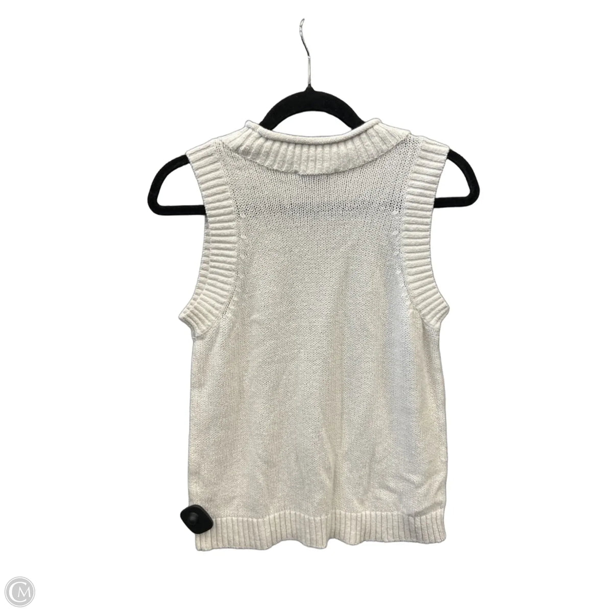 Vest Sweater By Tribal In White, Size: M