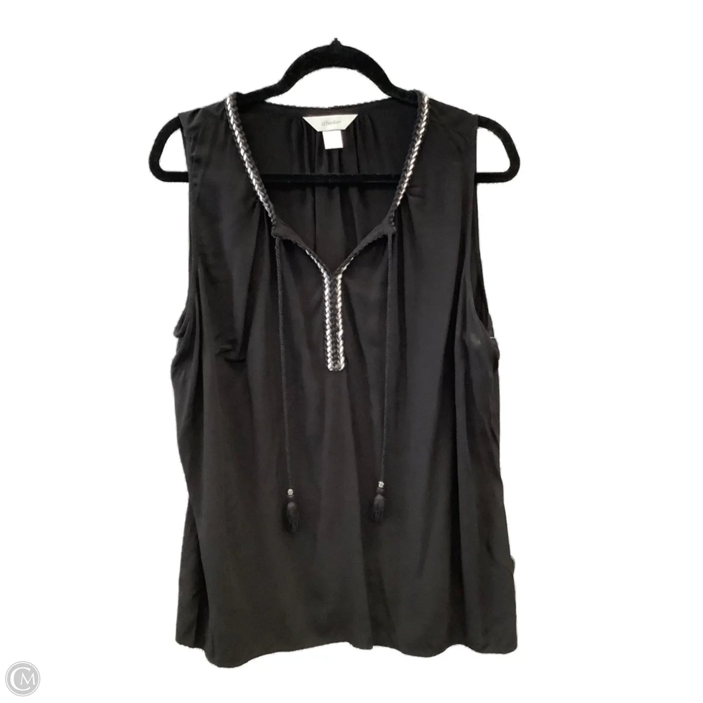 Top Sleeveless By Cj Banks In Black, Size: 1x