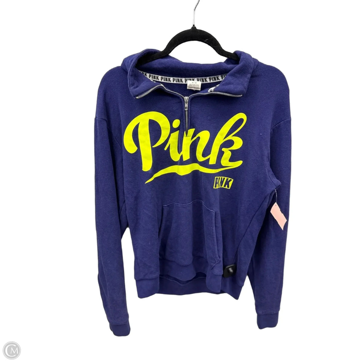 Sweatshirt Collar By Pink In Navy, Size: M
