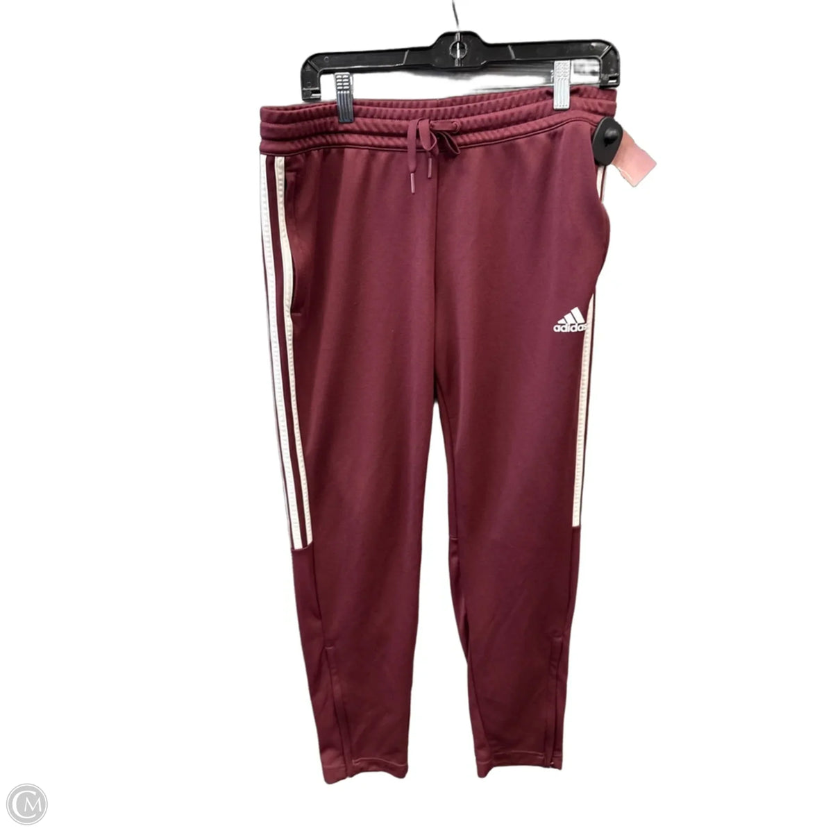 Athletic Pants By Adidas In Maroon, Size: L