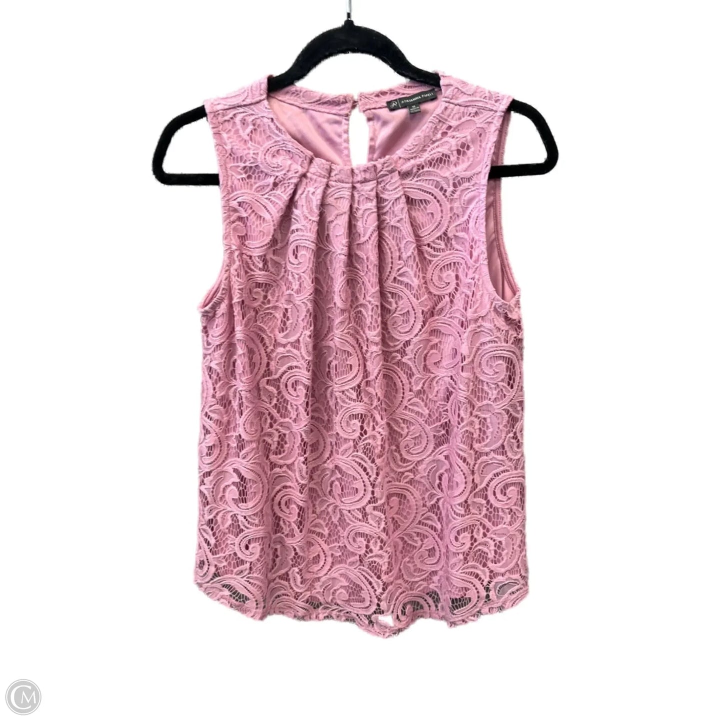 Top Short Sleeve By Adrianna Papell In Pink, Size: M