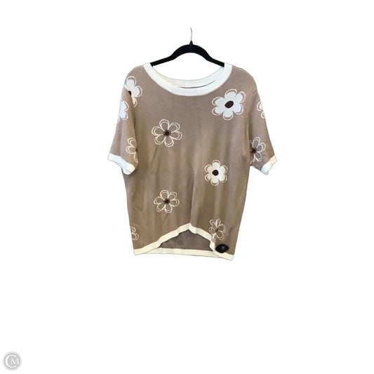 Sweater Short Sleeve By Dokotoo In Brown, Size: M