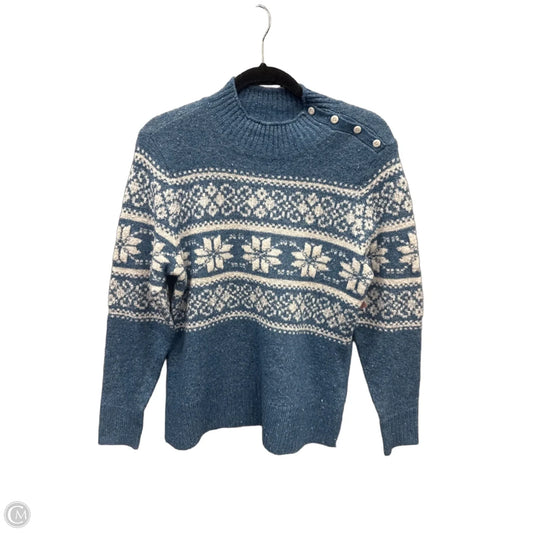 Sweater By Christopher And Banks In Blue & White, Size: M