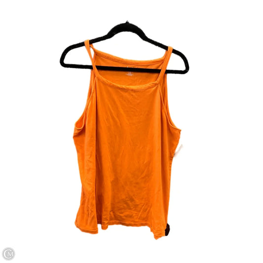 Top Sleeveless Basic By Clothes Mentor In Orange, Size: 3x