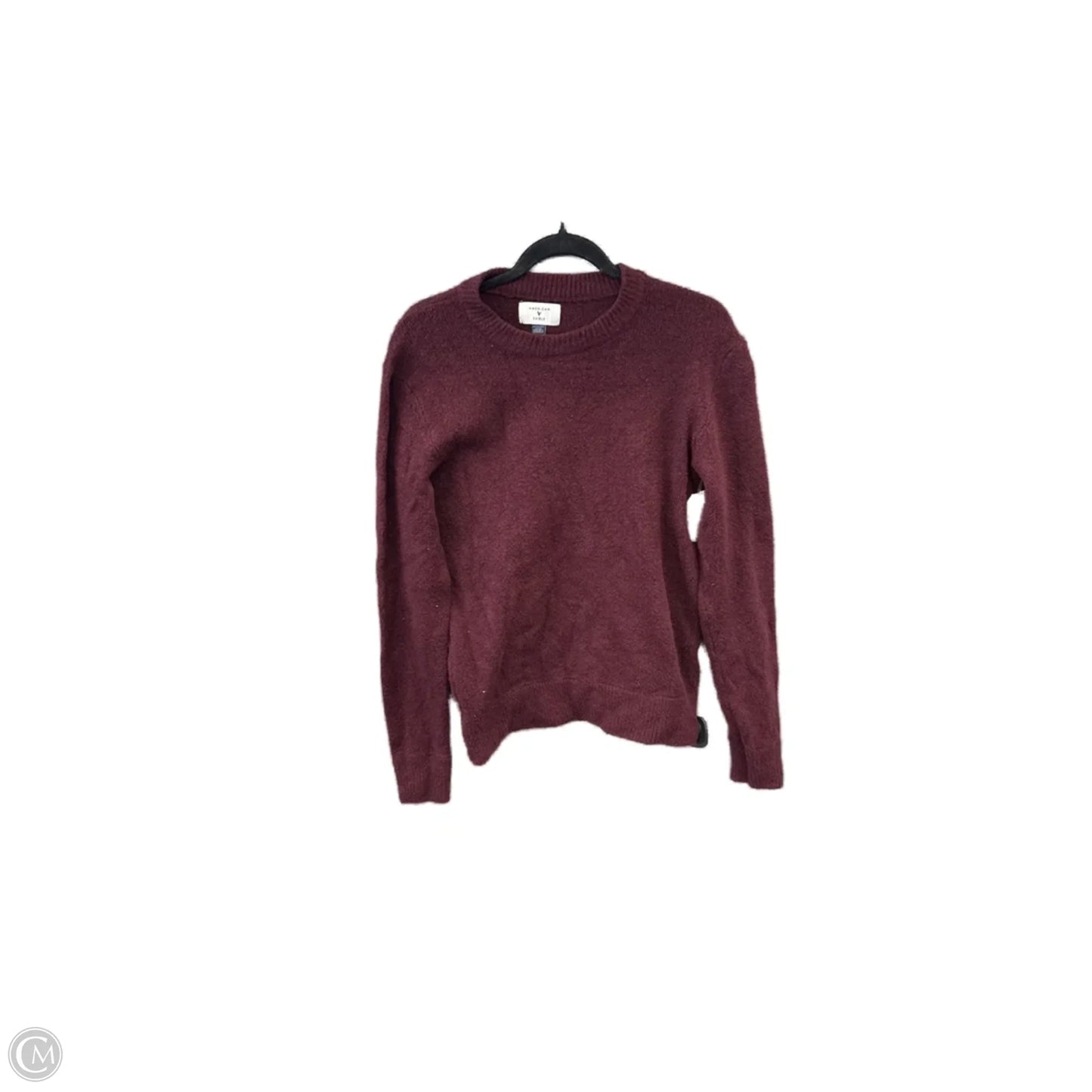 Sweatshirt Collar By American Eagle In Maroon, Size: Xs
