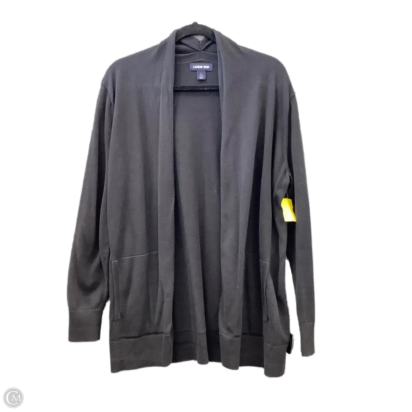Cardigan By Lands End In Black, Size: L