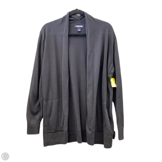 Cardigan By Lands End In Black, Size: L