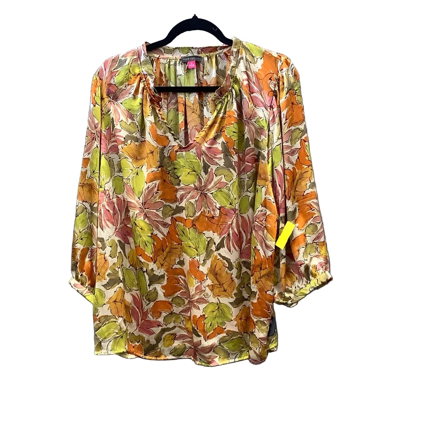 Top Long Sleeve By Vince Camuto In Multi-colored, Size: 1x