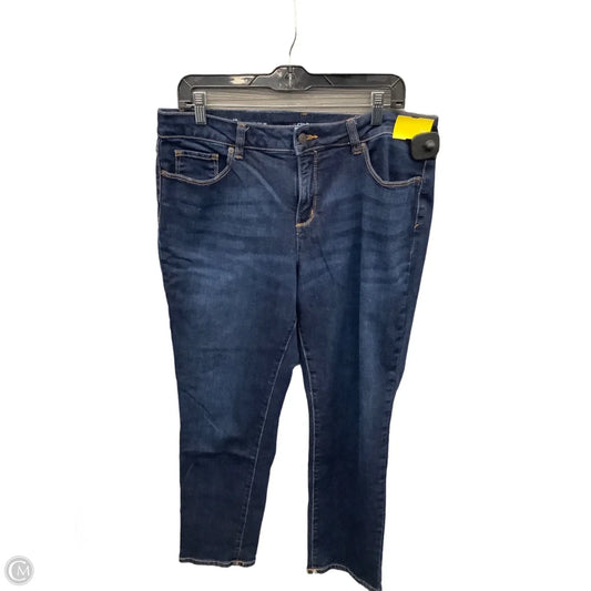 Jeans Straight By Liz Claiborne In Blue Denim, Size: 12