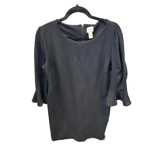 Dress Casual Midi By Chicos In Black, Size: M