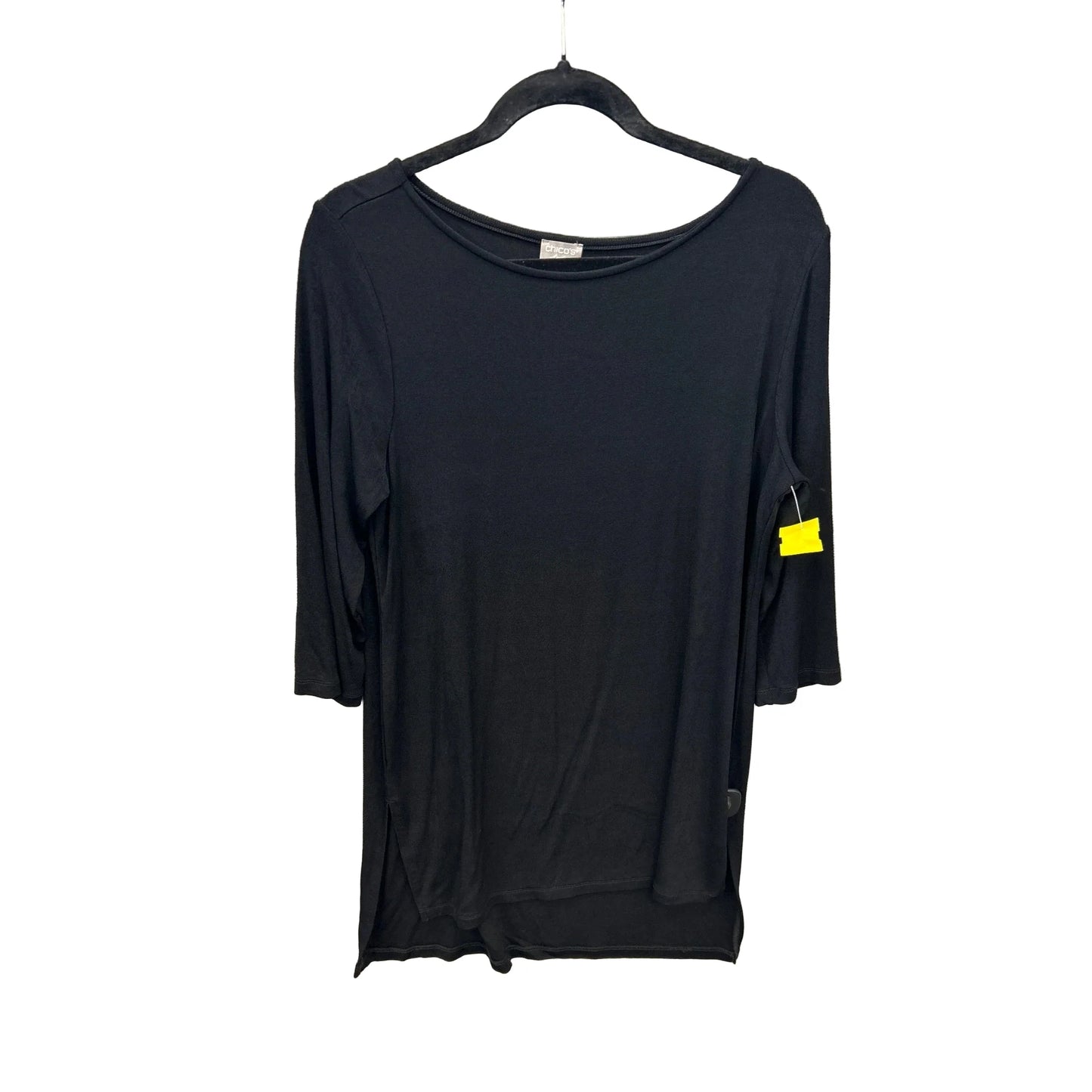 Dress Casual Midi By Chicos In Black, Size: M