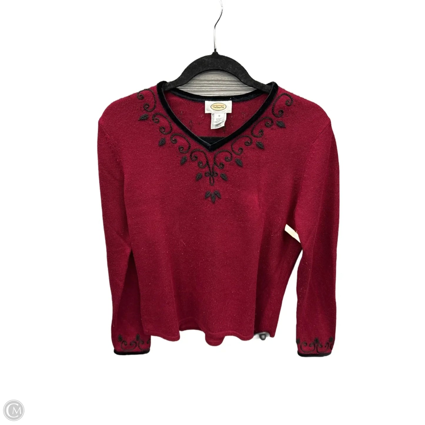 Top Long Sleeve By Talbots In Red, Size: M