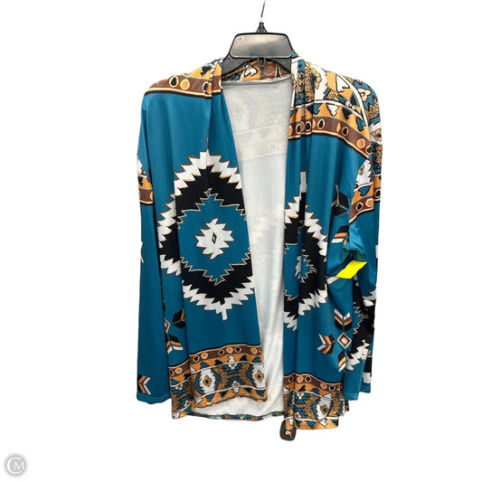 Cardigan By Clothes Mentor In Blue, Size: 2x