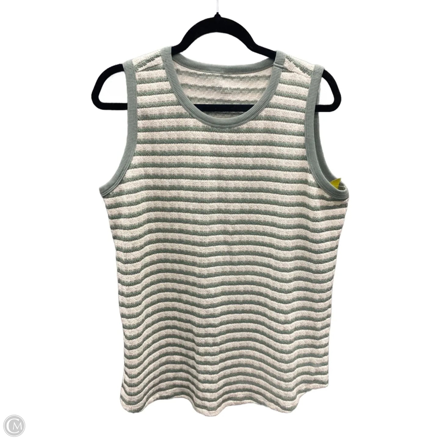 Top Sleeveless By Maurices In Green & White, Size: Xxl