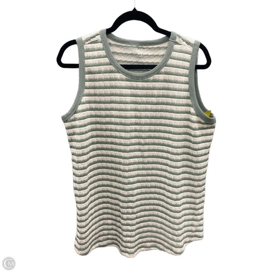 Top Sleeveless By Maurices In Green & White, Size: Xxl