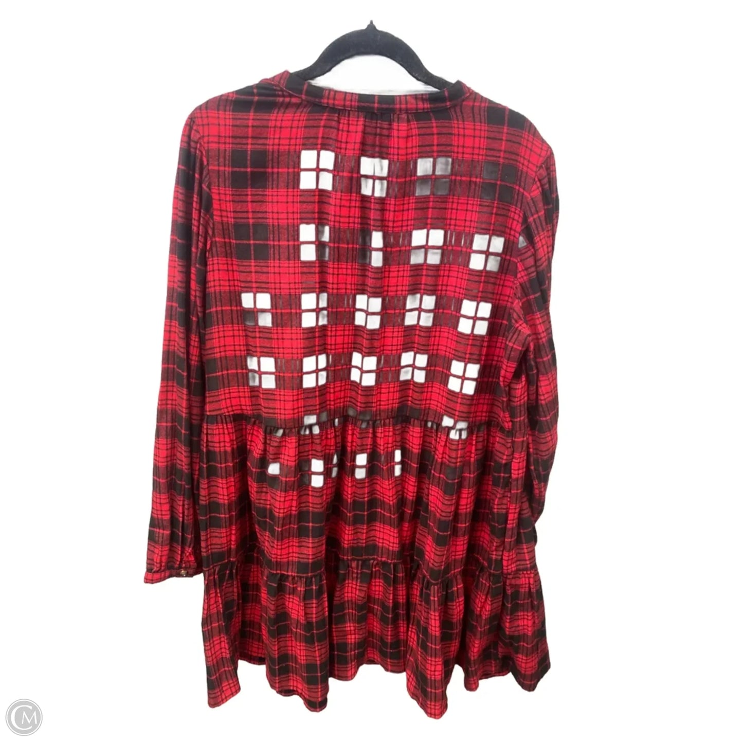 Dress Casual Midi By Time And Tru In Black & Red, Size: Xxl