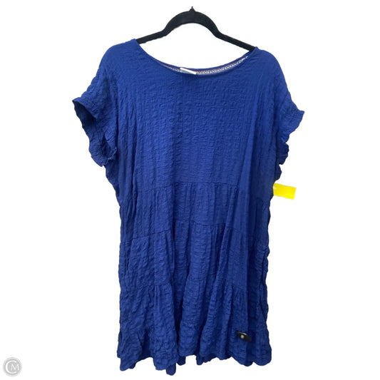 Dress Casual Midi By Knox Rose In Blue, Size: Xxl