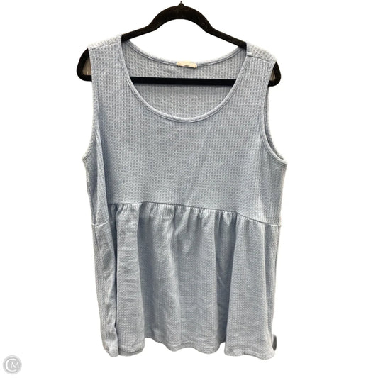 Top Sleeveless By Chicsoul In Blue, Size: 2x